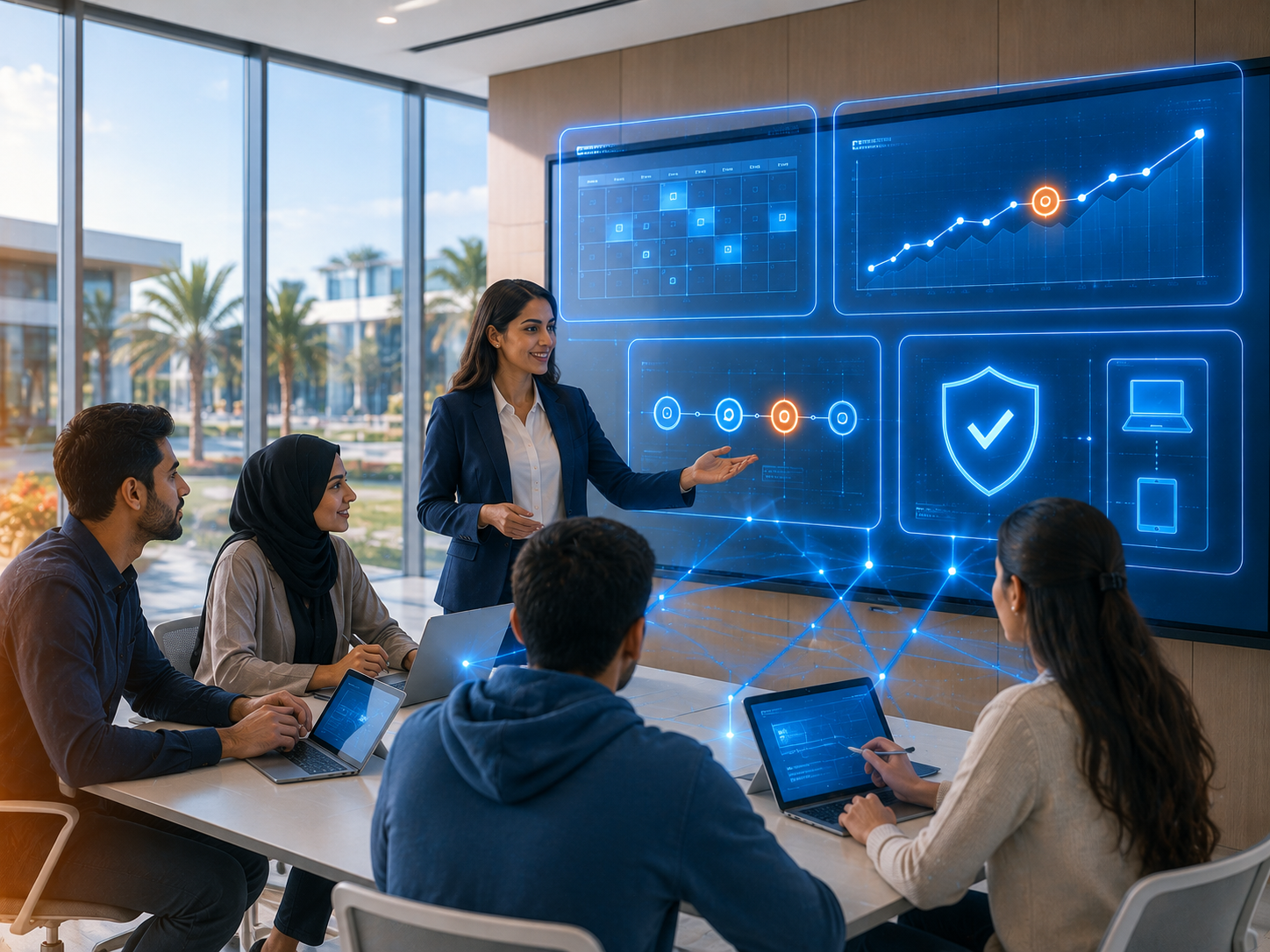 Education solutions visual — AI-enabled productivity, secure collaboration and connected digital learning